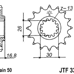 Kit de lant EK - Argintiu lant 530 SRX, X-Ring, pinion fata JT, foaie spate JT pentru HONDA CBR 1000 RR Fireblade 2006-2007 - Img 3