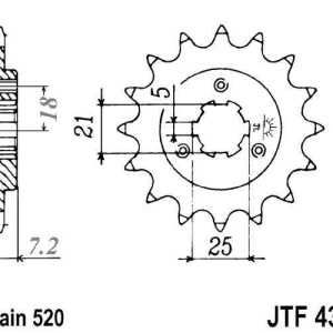 Kit de lant EK - Auriu lant 520 MVXZ, X-Ring, pinion fata JT, foaie spate JT pentru SUZUKI DR 600 S 1985-1989 - Img 3