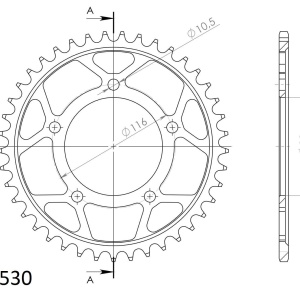 Kit de lant EK - Auriu lant 530 ZVX, X-Ring, pinion fata JT cauciucat, foaie spate SUPERSPROX pentru KAWASAKI ZZR 1400 2006-2010 - Img 5