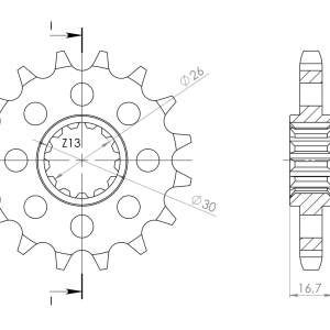 Kit de lant EK - Auriu lant 530 ZVX, X-Ring, pinion fata SUPERSPROX, foaie spate SUPERSPROX pentru HONDA VTR 1000 SP 1,2 2000-2006 - Img 3