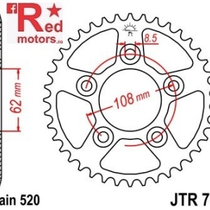 Kit lant DID GOLD PRO-STREET X-Ring 520 VX pentru Cagiva 125 Raptor 2004-2010 - Img 3