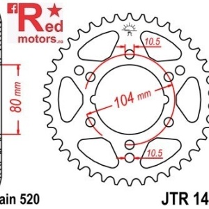 Kit lant DID GOLD PRO-STREET X-Ring 520 VX pentru Polaris 250 Trail Blazer (W7221) 1992 - Img 3