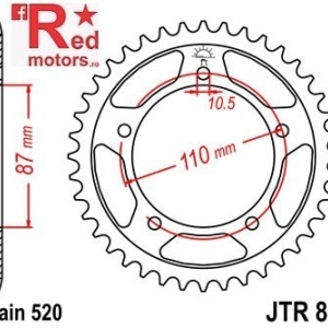Kit lant DID GOLD PRO-STREET X-Ring 520 VX pentru Suzuki GS500 E-K,L,M,N,P (2 Cyl) 1988-1993 - Img 3