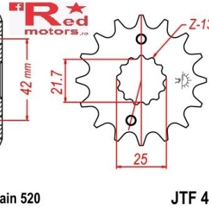 Kit lant DID GOLD X-Ring PRO-STREET 520 VX pentru Aprilia 250 RS 1995-2004 - Img 2