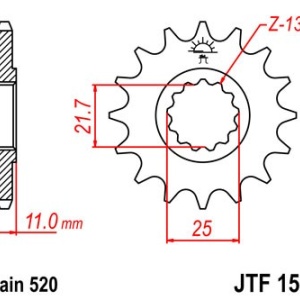 Kit lant DID pentru Yamaha YZF-R6 1999-2002 - conversie la lant 520 - Img 2