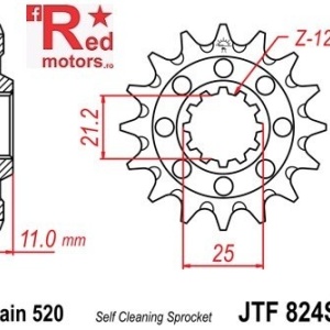 Kit lant DID X-Ring PRO-STREET 520 VX pentru Husqvarna 250 TE 2002-2003 - Img 2
