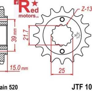 Pinion fata JTF 1042 cu 15 dinti