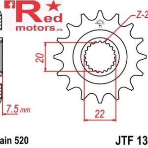 Pinion fata JTF 1323 cu 12 dinti
