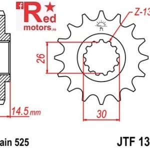 Pinion fata JTF 1332 cu 16 dinti