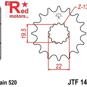 Pinion fata JTF 1439 cu 13 dinti