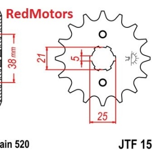 Pinion fata JTF 1573 cu 13 dinti