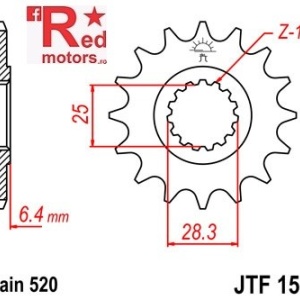 Pinion fata JTF 1592 cu 15 dinti