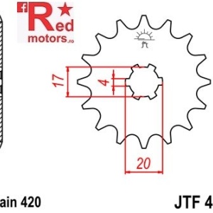 Pinion fata JTF 429 cu 15 dinti