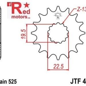 Pinion fata JTF 433 cu 15 dinti