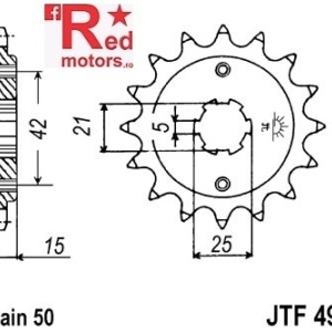 Pinion fata JTF 492 cu 14 dinti