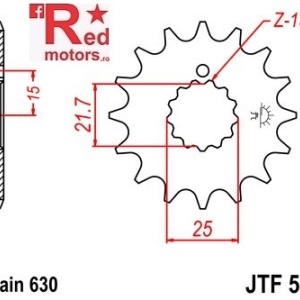 Pinion fata JTF 518 cu 14 dinti