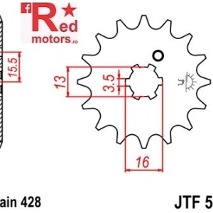 Pinion fata JTF 542 cu 10 dinti