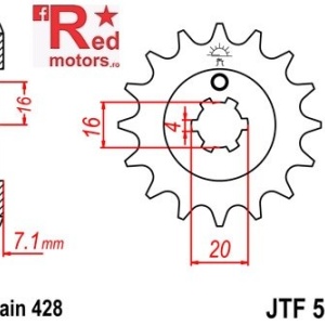 Pinion fata JTF 555 cu 13 dinti