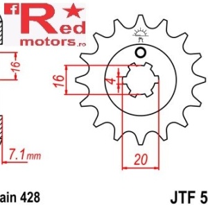 Pinion fata JTF 555 cu 14 dinti