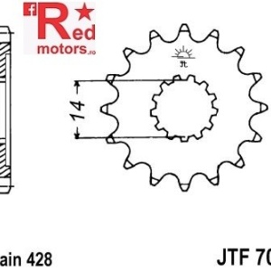 Pinion fata JTF 708 cu 15 dinti