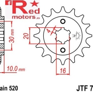 Pinion fata JTF 711 cu 13 dinti