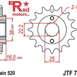 Pinion fata JTF 736 cu 13 dinti