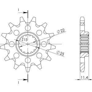 Pinion fata SUPERSPROX CST-1902:13 13T, 520 - Img 2