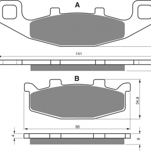 Placute de frana GOLDFREN 013 S3