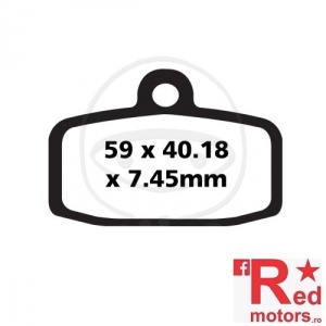 Placute frana fata SINTERED R EBC MX 59x40.18x7.45 pentru Gas Gas TXT 125 PRO, Husqvarna TC 85 17/14, KTM Freeride 250, Yamaha YZ 85 LW 19/16 Zoll Rad