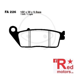 Placute frana fata sinterizate 102x38x9.0 EBC FA226 pentru Honda CB 600, CBF 1000 1995-2015