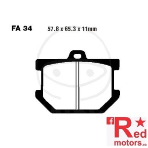 Placute frana fata sinterizate 57.8x65.3x11 EBC FA34 pentru Yamaha SR 500, XJ 650, XS 250, XS 650, XS 1100