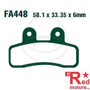 Placute frana fata STD EBC 58.1x33.35x6 FA448 pentru Kreidler Galactica 20 25, Hiker 25 20, Jigger 50