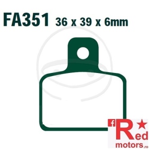 Placute frana fata STD EBC ALTN 36x39x6 FA351 pentru Beta Minicross 50 R10, Gas Gas EC 50, TX 125, TXT 80, TXT 250, TXT 300, Honda 4RT 260
