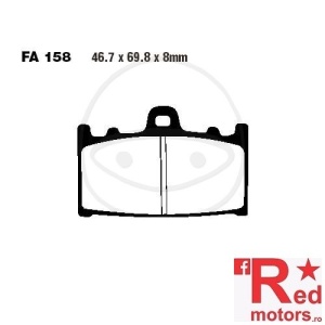 Placute frana fata STD EBC ALTN 46.7x69.8x8 FA158 pentru Husaberg FC 600, FS 650, Kawasaki GPZ 900, KLZ 1000, VN 1700, Suzuki GSF 400, GSF 650