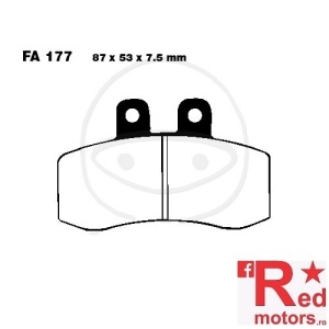 Placute frana fata STD EBC ALTN 87x53x7.5 FA177 pentru Aprilia Pegaso 650, MZ/MUZ Baghira 660, SM 660