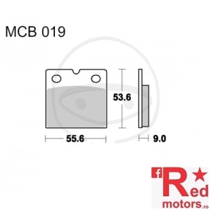 Placute frana fata STD TRW ALTN 55.6x53.6x9 MCB019 pentru Benelli 354 350, BMW K 75, K 100, K 1100, K 1100 RS ABS
