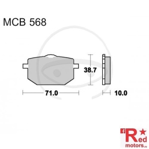 Placute frana fata STD TRW ALTN 71x38.7x10 MCB568 pentru Yamaha XT 600, XT 600 Z