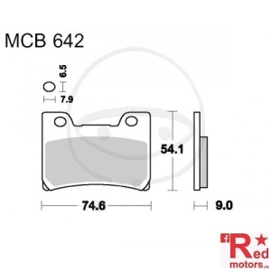 Placute frana fata STD TRW ALTN 74.6x54.1x9 MCB642 pentru Yamaha FZR 1000