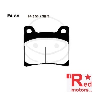 Placute frana spate sinterizate HH 64x55x9 EBC FA88 pentru Norton Rotary 600, Yamaha BT 1100, FJ 1100, FZ 750, FZR 600, TRX 850, VMX-12 1200, YZF 1000