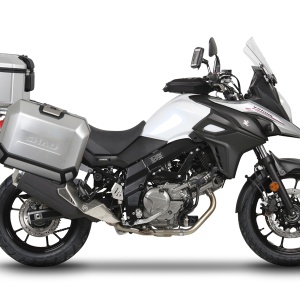 Set complet de cutii de aluminiu SHAD TERRA, 48L cutie centrala si 36L / 36L cutii laterale, incluzand kit montaj si placa SHAD SUZUKI DL 1000 V-Strom/ DL 1050 V-Strom - Img 1