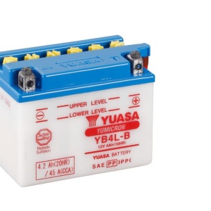 Yumicron battery with acid YUASA YB4L-B