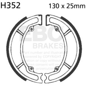 Brake shoe set EBC H352 inclusiv arcurile