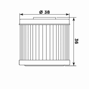 Filtru de ulei MIW H1016 (alt. HF116) - Img 2