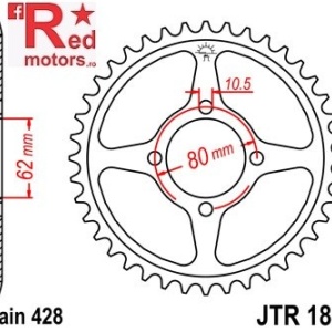 Foaie/pinion spate JTR1843.54 428 cu 54 de dinti pentru Yamaha TT-R 125