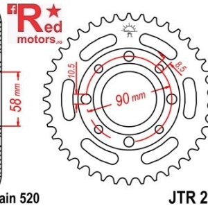 Foaie/pinion spate JTR279.38 520 cu 38 de dinti