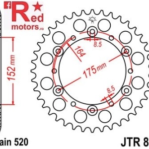Foaie/pinion spate JTR831.48 428 cu 48 de dinti pentru Yamaha YZ 80