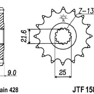 Kit de lant D.I.D Chain - Argintiu lant 428 VX, X-Ring, pinion fata JT, foaie spate JT pentru YAMAHA SR 500 1991-2000 - Img 3