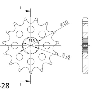 Kit de lant D.I.D Chain - Argintiu lant 428 VX, X-Ring, pinion fata SUPERSPROX, foaie spate JT pentru SUZUKI GN 125 1999-2000 - Img 3