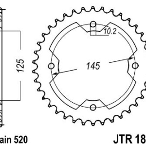 Kit de lant D.I.D Chain - Argintiu lant 520 VX, X-Ring, pinion fata JT, foaie spate JT pentru ATV YAMAHA YFM 350 Raptor 2004-2013 - Img 5