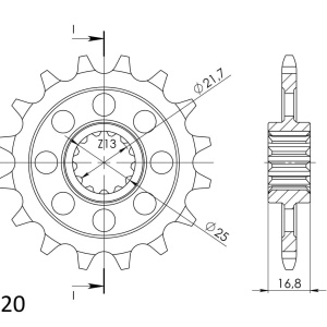 Kit de lant D.I.D Chain - Argintiu lant 520 VX, X-Ring, pinion fata SUPERSPROX, foaie spate SUPERSPROX pentru HONDA NC 700 S / X 2012-2013 - Img 3